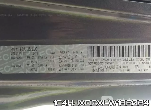 1C4HJXDGXLW186034 фото 10
