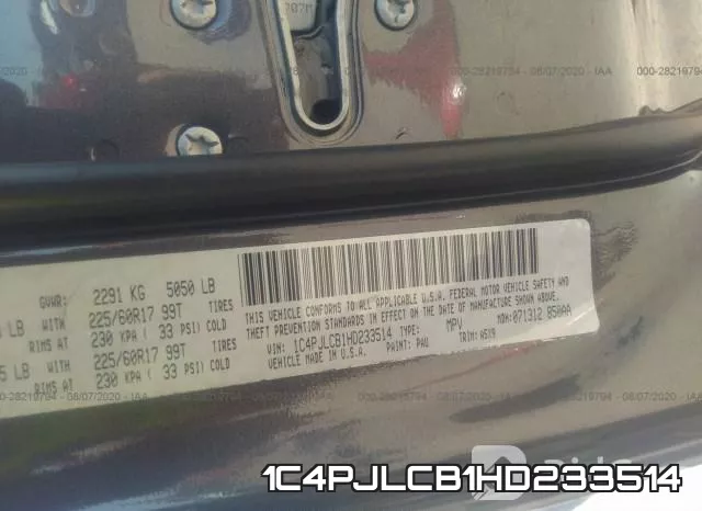 1C4PJLCB1HD233514 фото 10