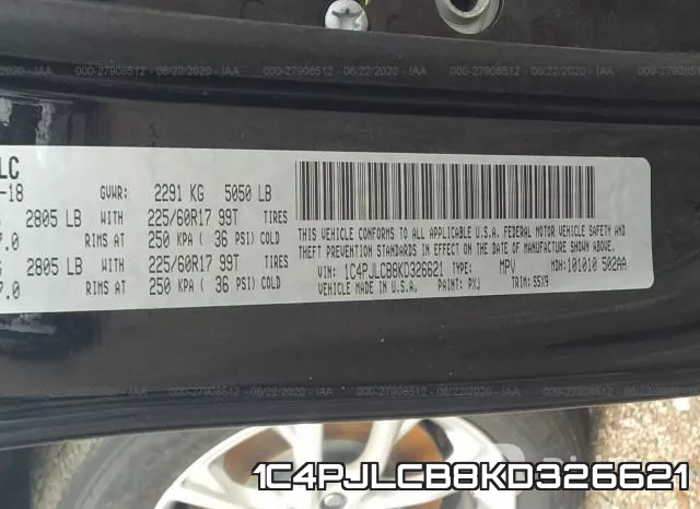 1C4PJLCB8KD326621 фото 10