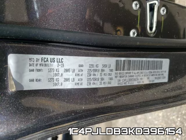 1C4PJLDB3KD396154 фото 2