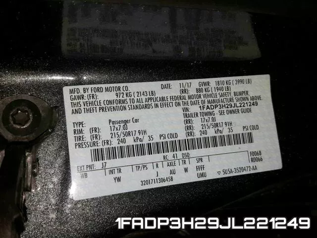 1FADP3H29JL221249 фото 2