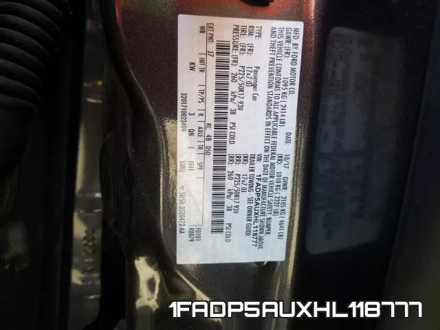 1FADP5AUXHL118777 фото 2