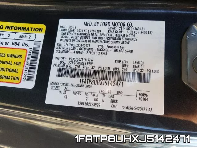 1FATP8UHXJ5142471 фото 2
