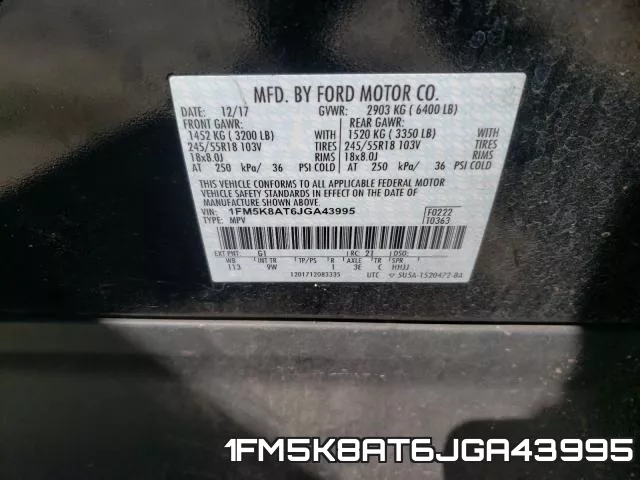 1FM5K8AT6JGA43995 фото 2