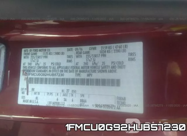 1FMCU0G92HUB57230 фото 9