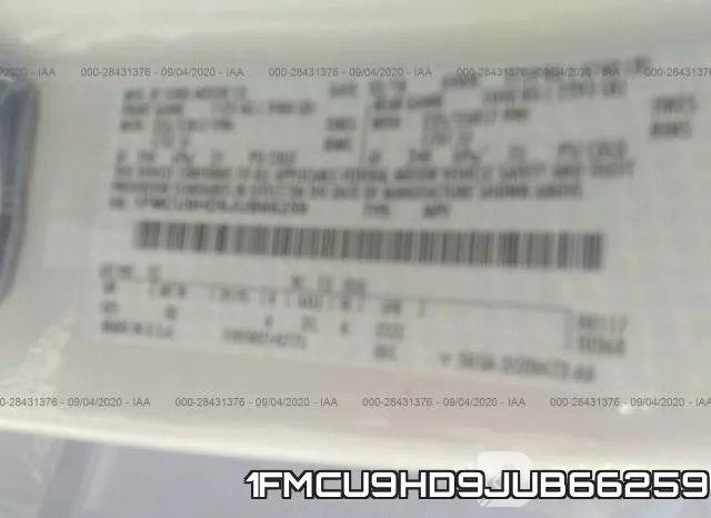 1FMCU9HD9JUB66259 фото 10