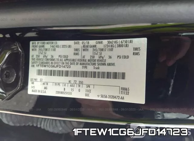 1FTEW1CG6JFD14723 фото 10