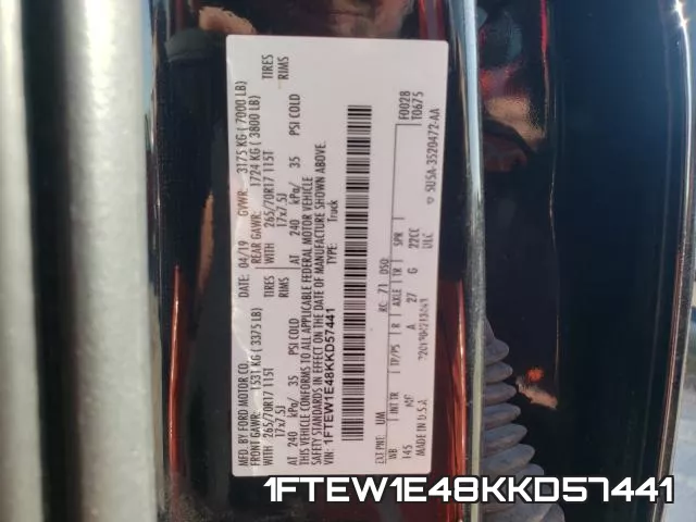 1FTEW1E48KKD57441 фото 2