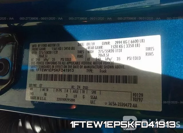 1FTEW1EP5KFD41913 фото 10