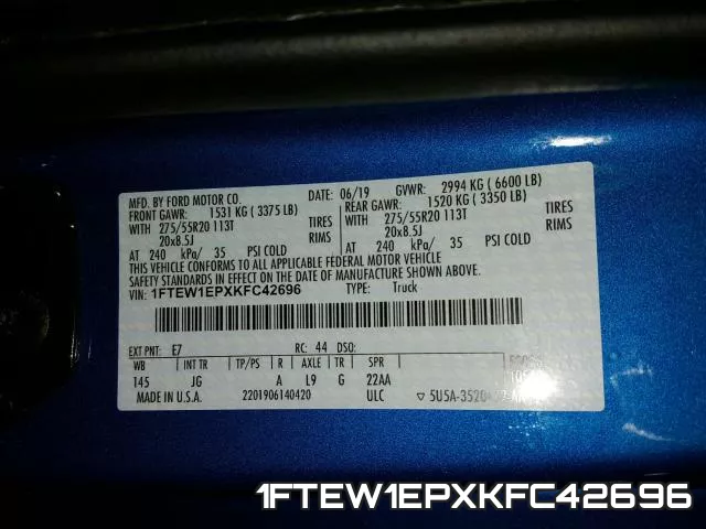 1FTEW1EPXKFC42696 фото 2