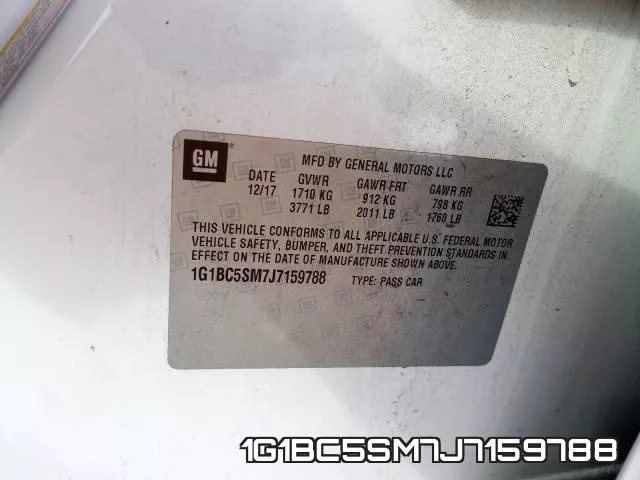 1G1BC5SM7J7159788 фото 2