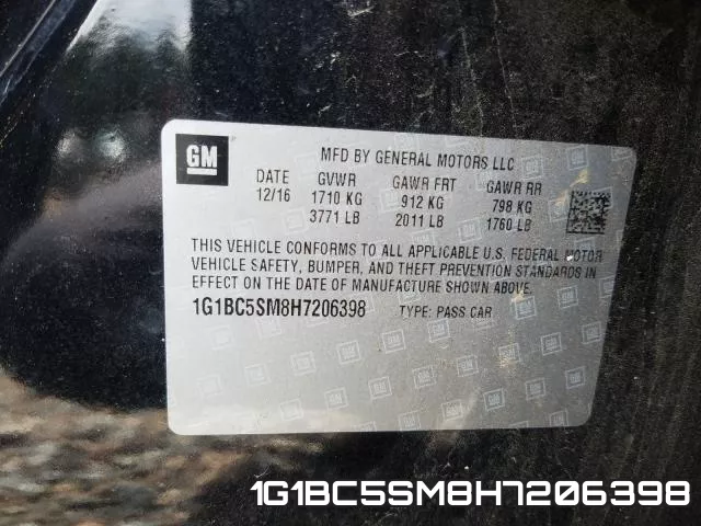 1G1BC5SM8H7206398 фото 2