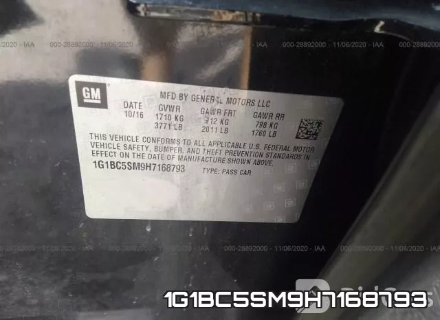 1G1BC5SM9H7168793 фото 10