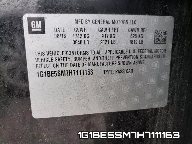 1G1BE5SM7H7111163 фото 2