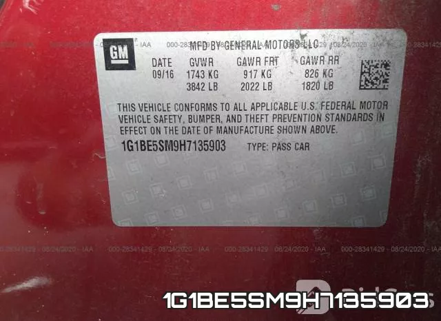 1G1BE5SM9H7135903 фото 10
