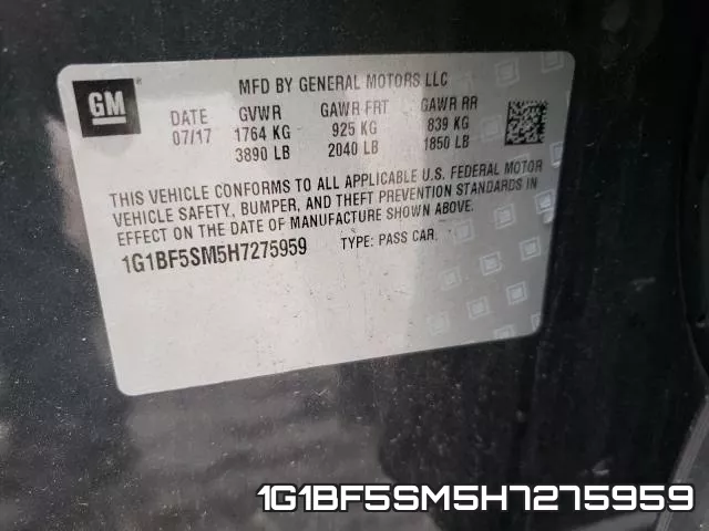 1G1BF5SM5H7275959 фото 2