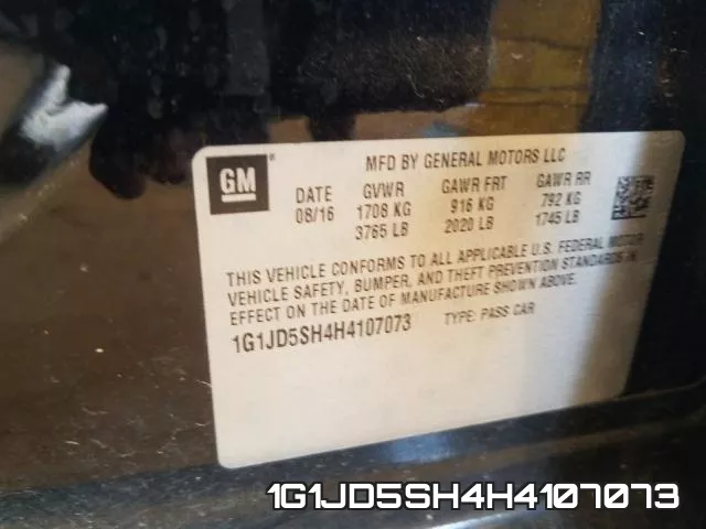 1G1JD5SH4H4107073 фото 2