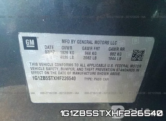 1G1ZB5STXHF226540 фото 10