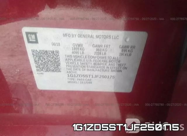 1G1ZD5ST1JF250175 фото 10