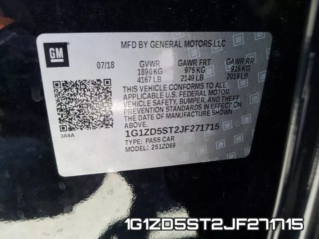 1G1ZD5ST2JF271715 фото 2