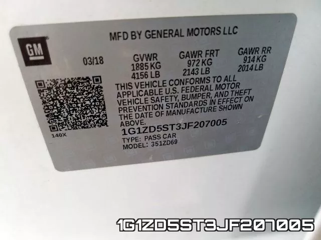 1G1ZD5ST3JF207005 фото 2