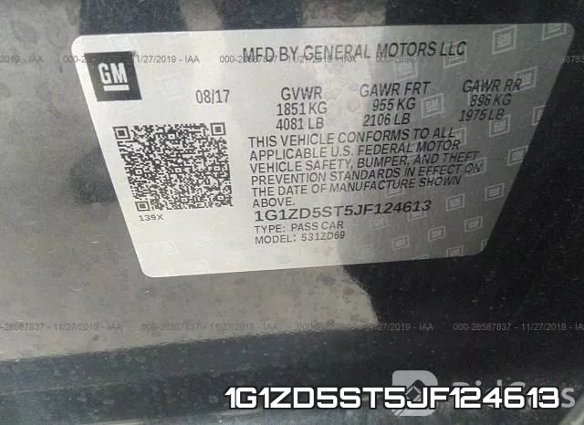 1G1ZD5ST5JF124613 фото 10
