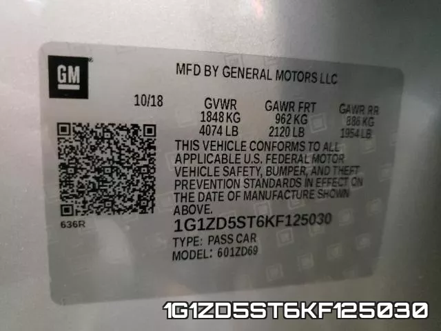 1G1ZD5ST6KF125030 фото 2