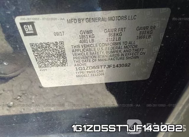 1G1ZD5ST7JF143082 фото 10