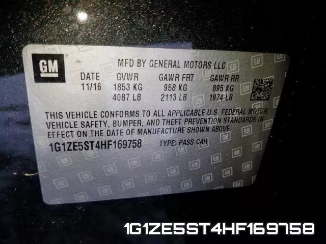 1G1ZE5ST4HF169758 фото 2