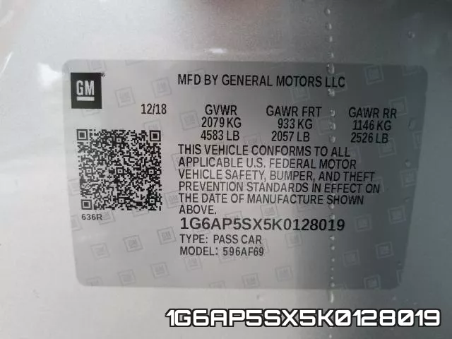 1G6AP5SX5K0128019 фото 2