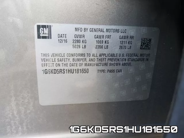 1G6KD5RS1HU181650 фото 2