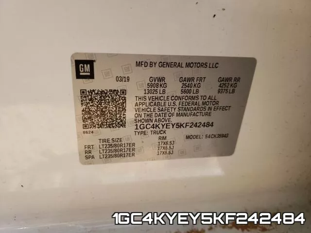 1GC4KYEY5KF242484 фото 2
