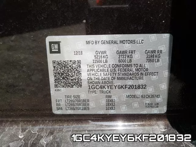 1GC4KYEY6KF201832 фото 2