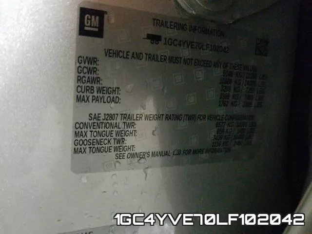 1GC4YVE70LF102042 фото 2