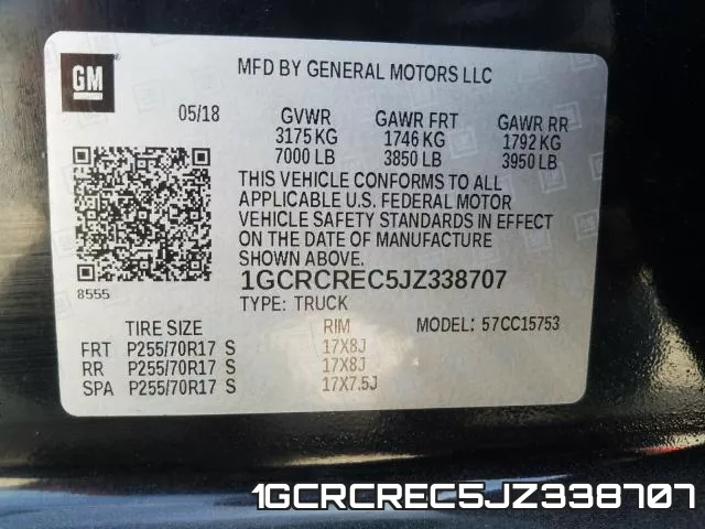 1GCRCREC5JZ338707 фото 2