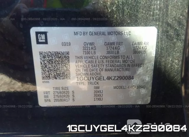 1GCUYGEL4KZ290084 фото 9
