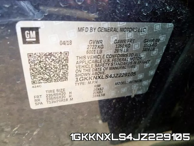 1GKKNXLS4JZ229105 фото 2