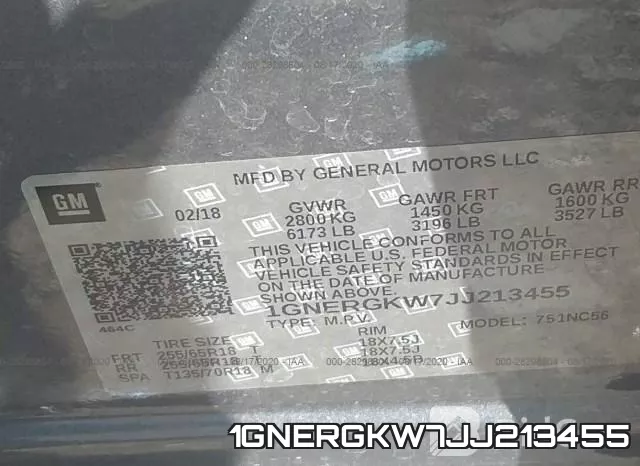 1GNERGKW7JJ213455 фото 8