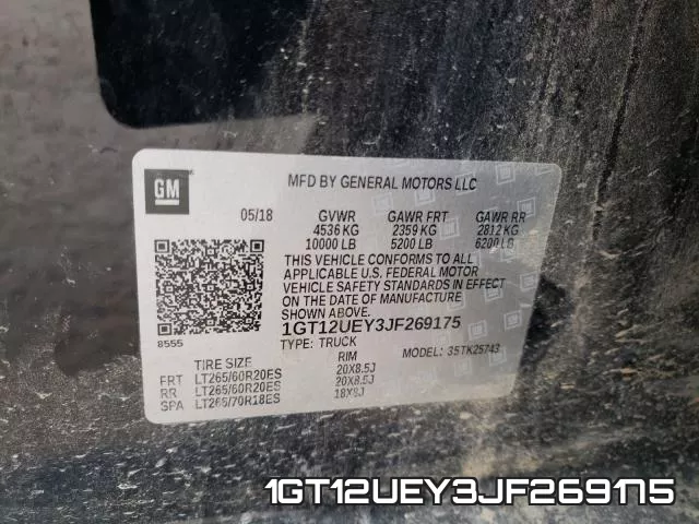 1GT12UEY3JF269175 фото 2