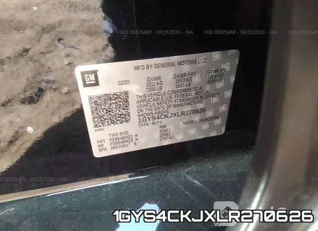 1GYS4CKJXLR270626 фото 10