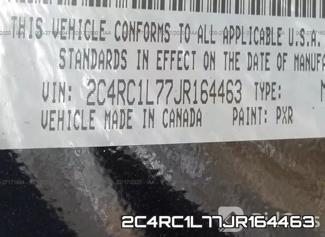 2C4RC1L77JR164463 фото 10