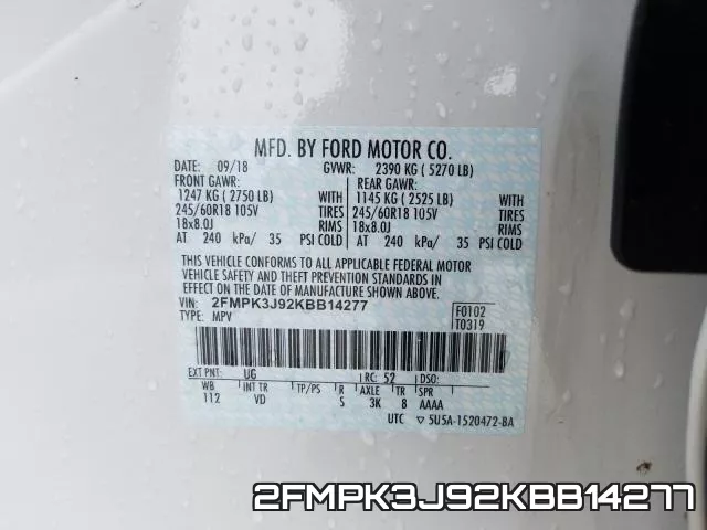 2FMPK3J92KBB14277 фото 2