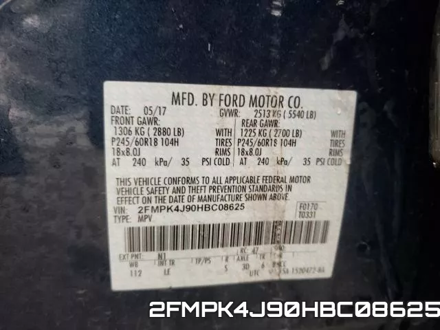 2FMPK4J90HBC08625 фото 2