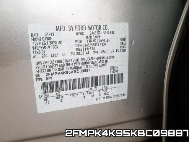 2FMPK4K95KBC09887 фото 2