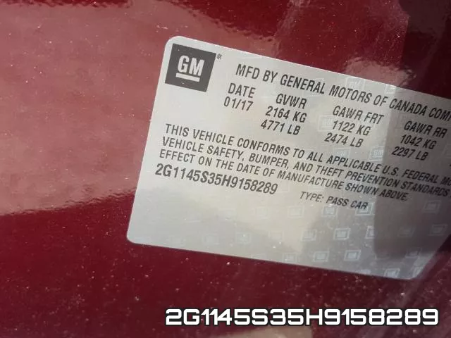 2G1145S35H9158289 фото 2