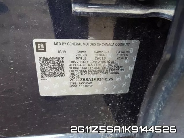 2G11Z5SA1K9144526 фото 2
