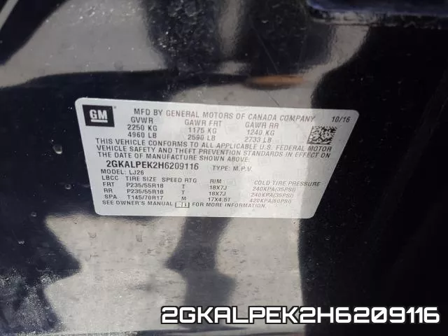 2GKALPEK2H6209116 фото 2