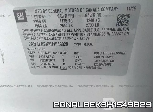 2GNALBEK3H1549829 фото 10