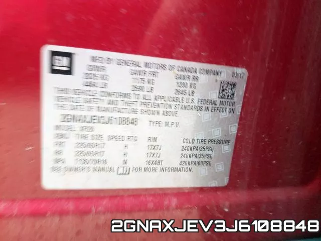 2GNAXJEV3J6108848 фото 2