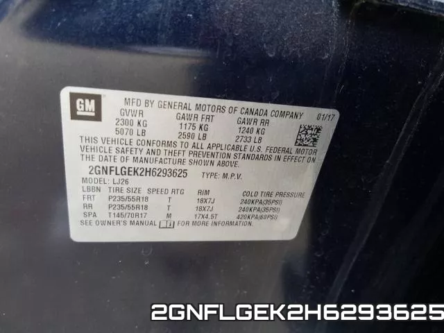2GNFLGEK2H6293625 фото 2